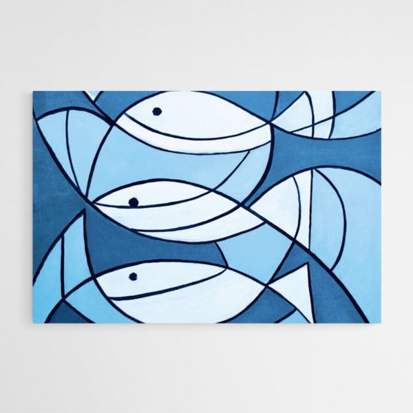 Abstract fish painting