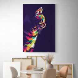 Abstract Cat Painting