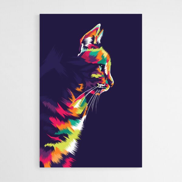 Abstract Cat Painting