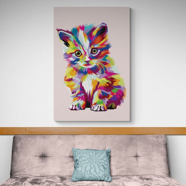 Abstract Cat Painting