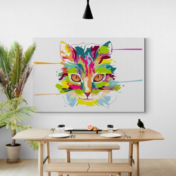 Abstract Cat Painting