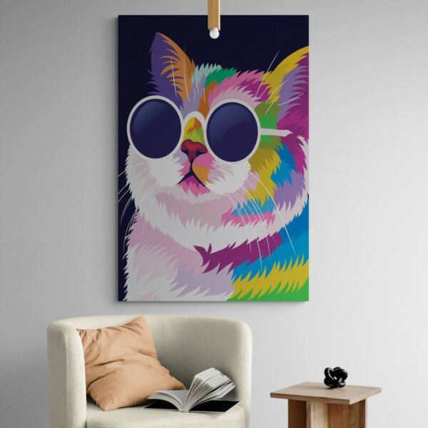 Abstract Cat Painting