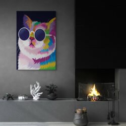 Abstract Cat Painting