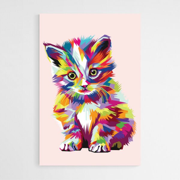 Abstract Cat Painting