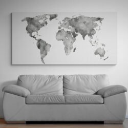 World map grey