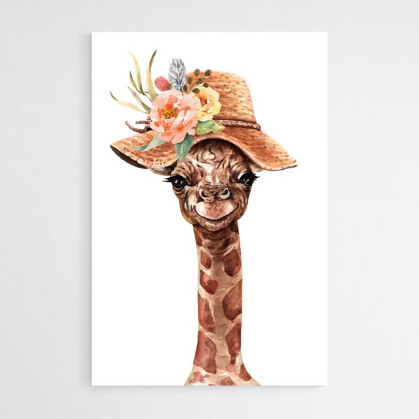 Giraffe with hat