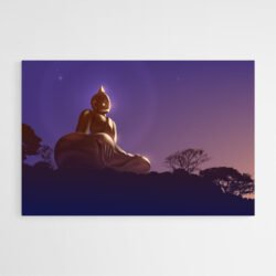 Black and white Buddha wall art