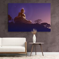 Black and white Buddha wall art