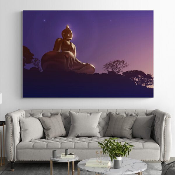 Black and white Buddha wall art