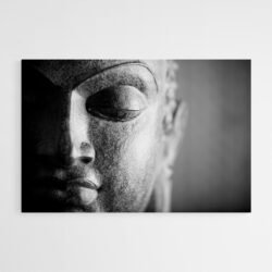 Black and white buddha art