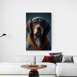 Dog in clothes art