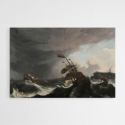 Raging sea painting