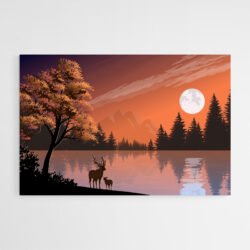 deer art painting