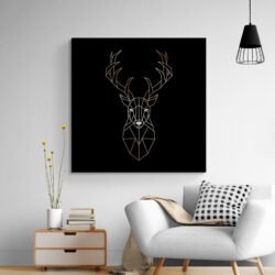 geometric deer art