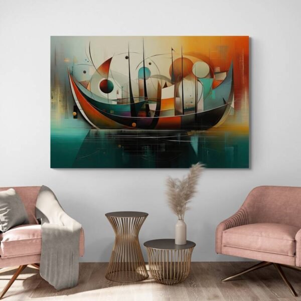 abstract boat art