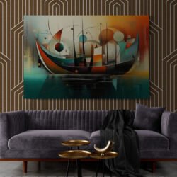 abstract boat art