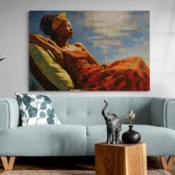 african woman wall art