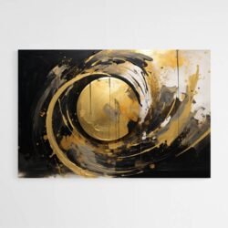 black and gold abstract wall art