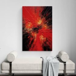 black and red abstract art