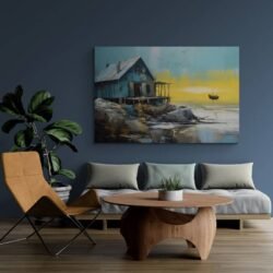 seaside canvas painting