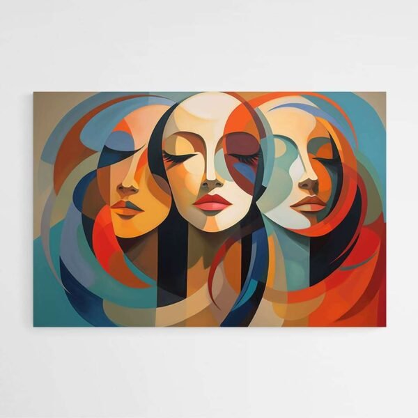 abstract art faces