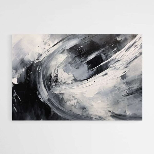 abstract art white and black