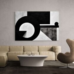 abstract black white art