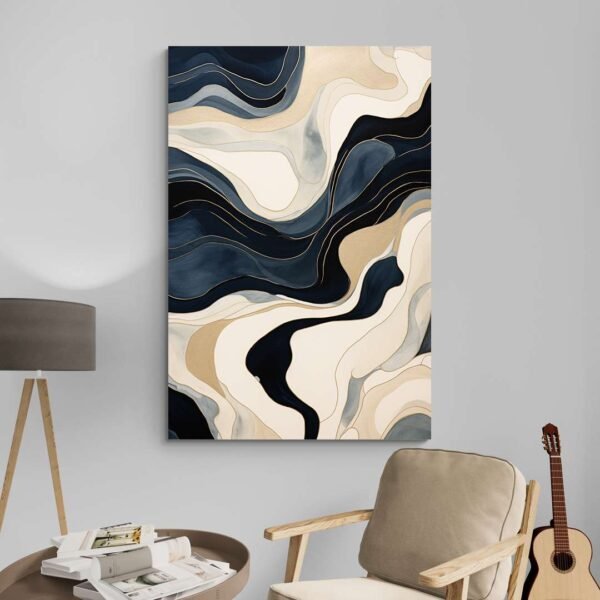 blue abstract wall art