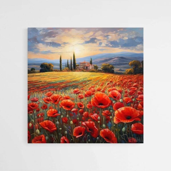 flower field painting