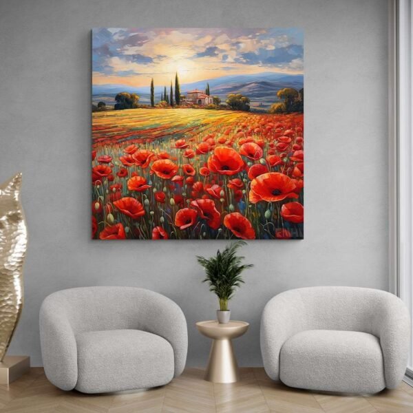 flower field painting