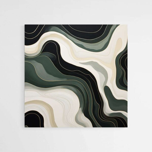 green abstract wall art