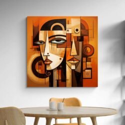 modern abstract face art