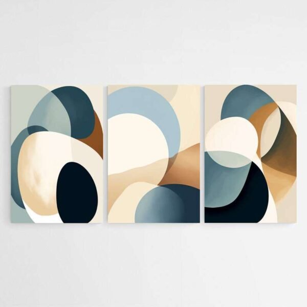 abstract triptych canvas wall art