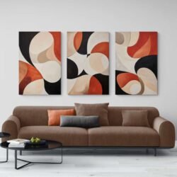 abstract triptych wall art