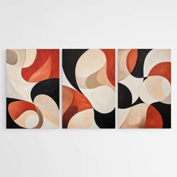 abstract triptych wall art