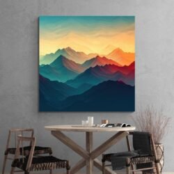 abstract mountain art