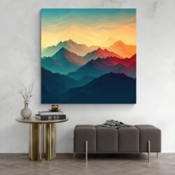 abstract mountain art