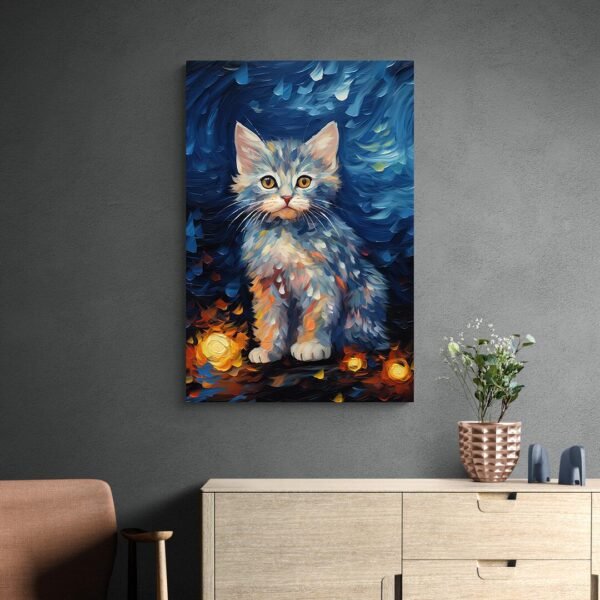 cute kitten painting