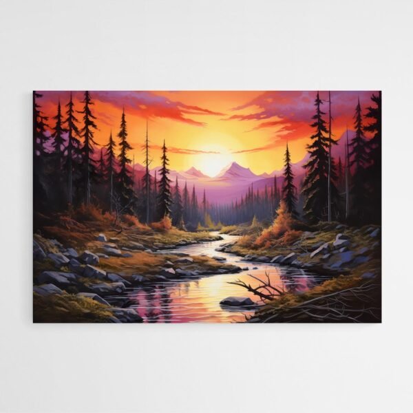 landscape art sunset