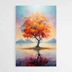 orange tree painting