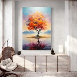 orange tree painting