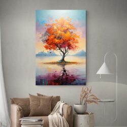 orange tree painting