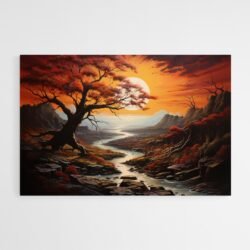 sunset canvas painting