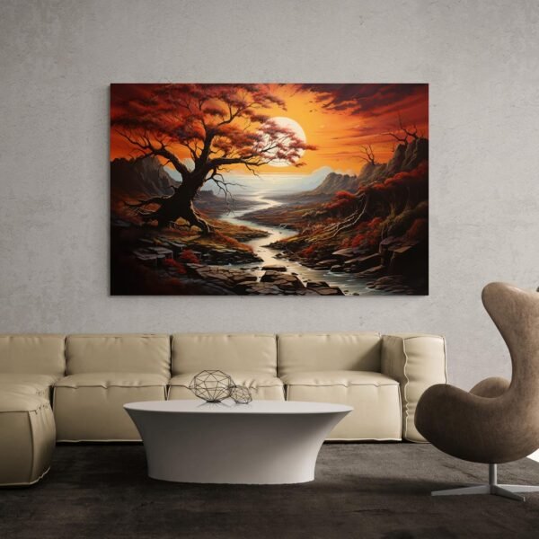 sunset canvas painting