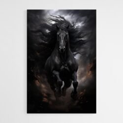 Black horse painting