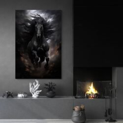 Black horse painting