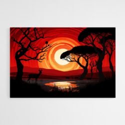 african art sunset