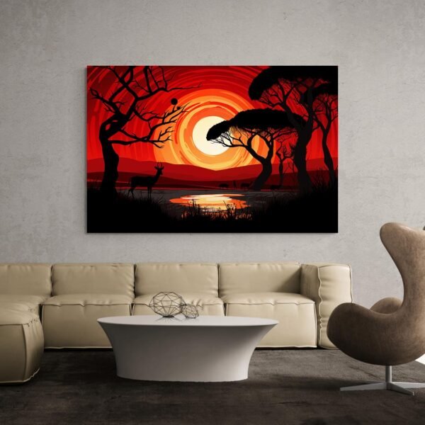 african art sunset