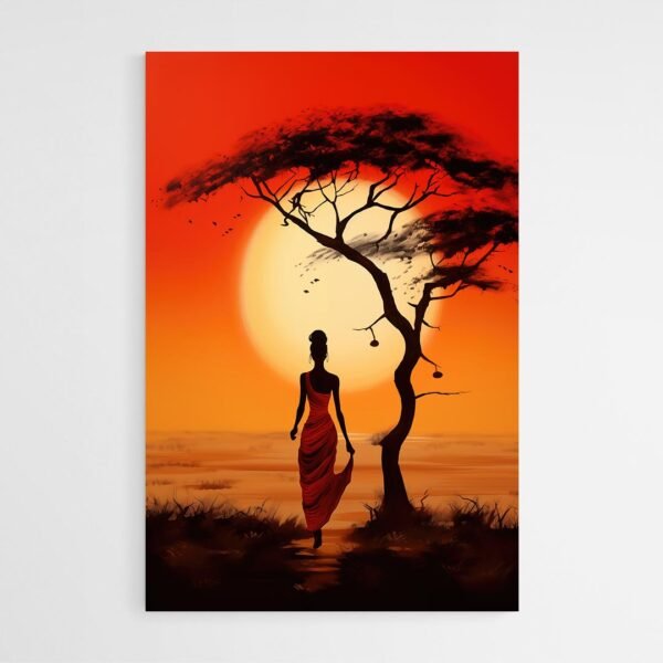 african woman silhouette art