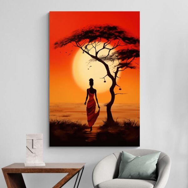 african woman silhouette art